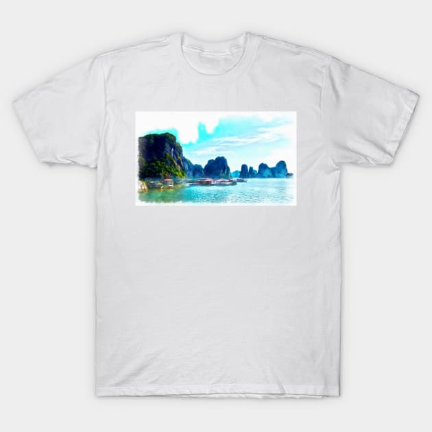 Floating Village T-Shirt by Shirasaya